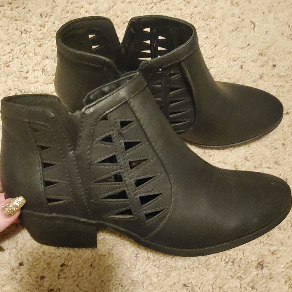 Black ankle booties
